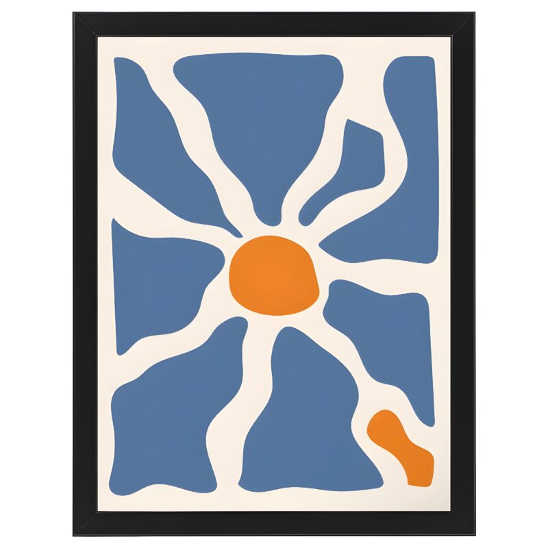 Plakat Art Flowers Blue