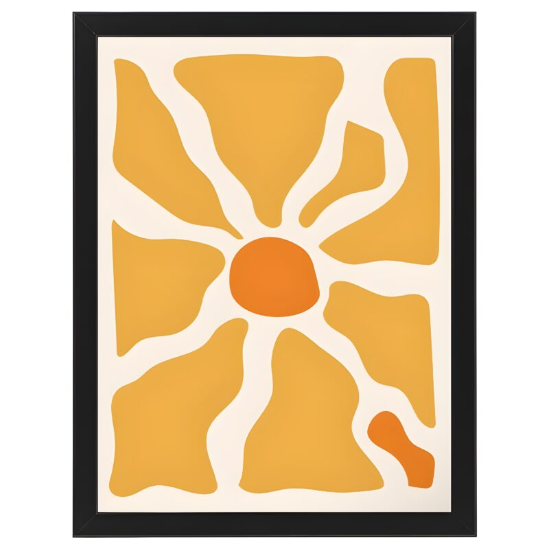 Plakat Art Flowers Orange
