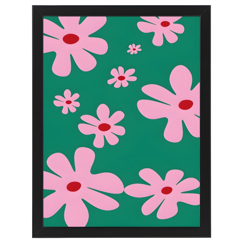 Plakat Art Flowers Pink-Green
